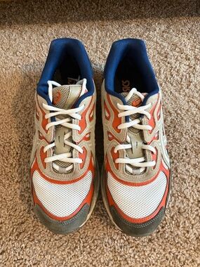 ASICS Men’s Orange, Navy & White Athletic Sneakers